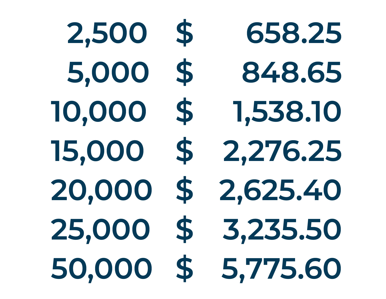2026 Quick Ship Pricing